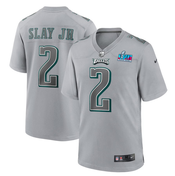 Philadelphia Eagles #2 Darius Slay Jr. Gray Super Bowl LVII Patch Atmosphere Fashion Stitched Game J