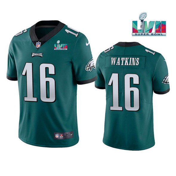 Philadelphia Eagles #16 Quez Watkins Green Super Bowl LVII Vapor Untouchable Limited Stitched Jersey