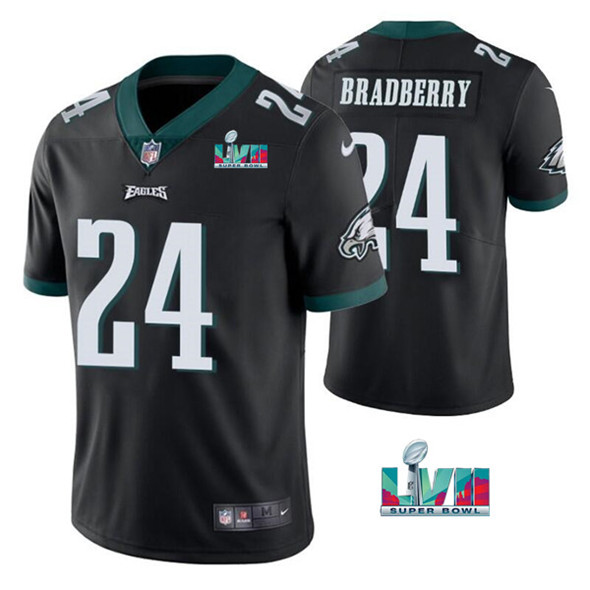 Philadelphia Eagles #24 James Bradberry Black Super Bowl LVII Vapor Untouchable Limited Stitched Jer