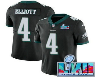 Philadelphia Eagles #4 Jake Elliott Limited Black Super Bowl LVII Vapor Jersey