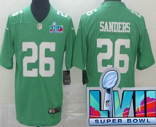 Philadelphia Eagles #26 Miles Sanders Limited Green Rush Super Bowl LVII Vapor Jersey