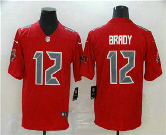 2020 Tampa Bay Buccaneers #12 Tom Brady Red 2020 Color Rush Fashion NFL Limited Jersey
