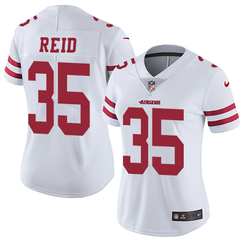 Nike 49ers #35 Eric Reid White Women's Stitched NFL Vapor Untouchable Limited Jersey