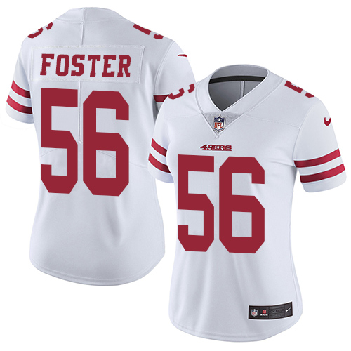 Nike 49ers #56 Reuben Foster White Women's Stitched NFL Vapor Untouchable Limited Jersey