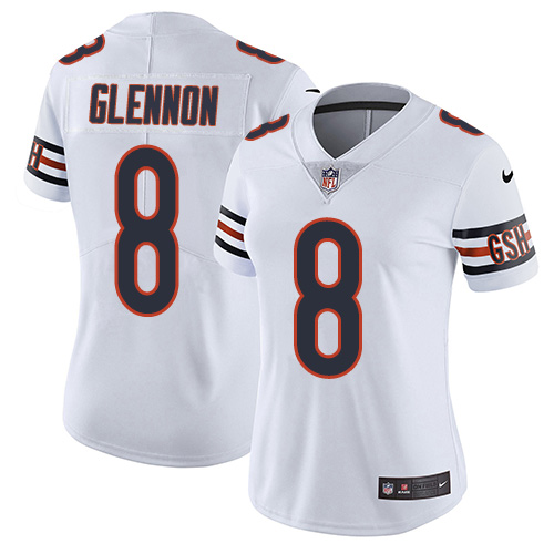 Nike Bears #8 Mike Glennon White Women's Stitched NFL Vapor Untouchable Limited Jersey