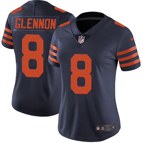 Nike Bears #8 Mike Glennon Navy Blue Alternate Women's Stitched NFL Vapor Untouchable Limited Jersey - Click Image to Close
