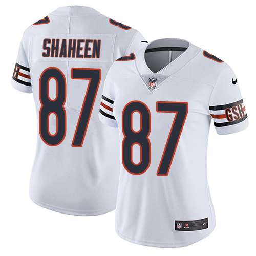 Nike Bears #87 Adam Shaheen White Women's Stitched NFL Vapor Untouchable Limited Jersey - Click Image to Close
