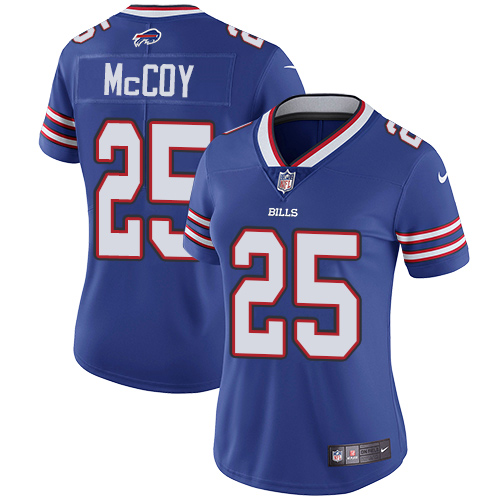 Nike Bills #25 LeSean McCoy Royal Blue Team Color Women's Stitched NFL Vapor Untouchable Limited Jer