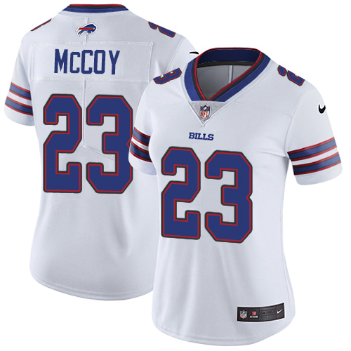 Nike Bills #23 LeSean McCoy White Women's Stitched NFL Vapor Untouchable Limited Jersey - Click Image to Close