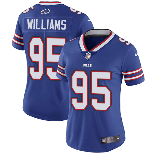 Nike Bills #95 Kyle Williams Royal Blue Team Color Women's Stitched NFL Vapor Untouchable Limited Je