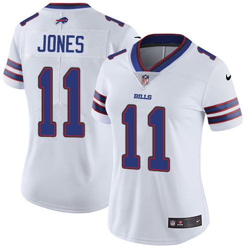 Nike Bills #11 Zay Jones White Women's Stitched NFL Vapor Untouchable Limited Jersey - Click Image to Close