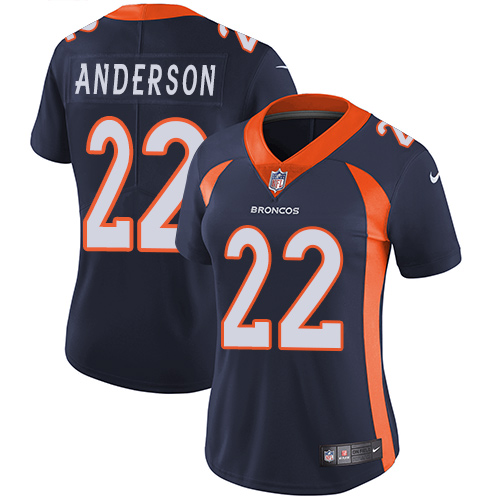 Nike Broncos #22 C.J. Anderson Blue Alternate Women's Stitched NFL Vapor Untouchable Limited Jersey