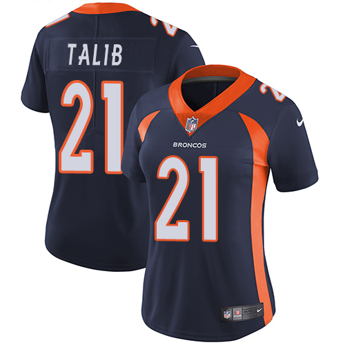 Nike Broncos #21 Aqib Talib Blue Alternate Women's Stitched NFL Vapor Untouchable Limited Jersey