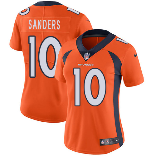 Nike Broncos #10 Emmanuel Sanders Orange Team Color Women's Stitched NFL Vapor Untouchable Limited J