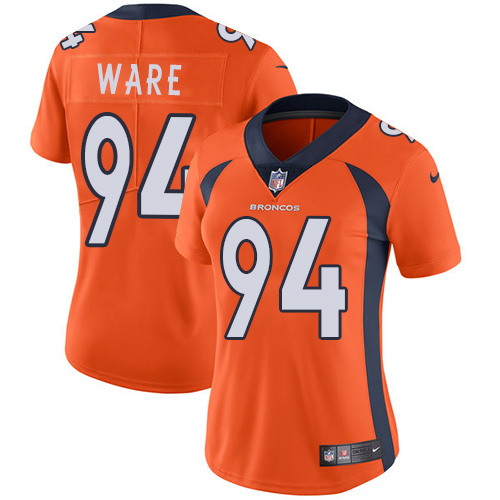 Nike Broncos #94 DeMarcus Ware Orange Team Color Women's Stitched NFL Vapor Untouchable Limited Jers