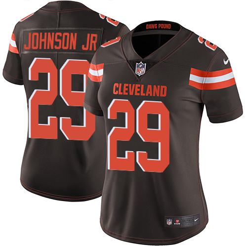 Nike Browns #29 Duke Johnson Jr Brown Team Color Women's Stitched NFL Vapor Untouchable Limited Jers