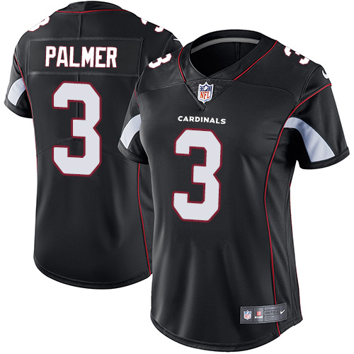 Nike Cardinals #3 Carson Palmer Black Alternate Women's Stitched NFL Vapor Untouchable Limited Jerse