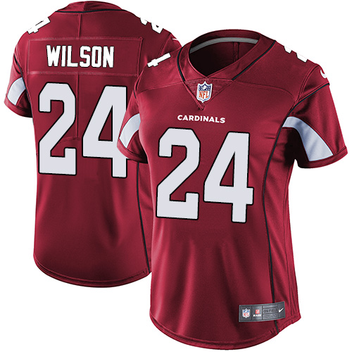 Nike Cardinals #24 Adrian Wilson Red Team Color Women's Stitched NFL Vapor Untouchable Limited Jerse