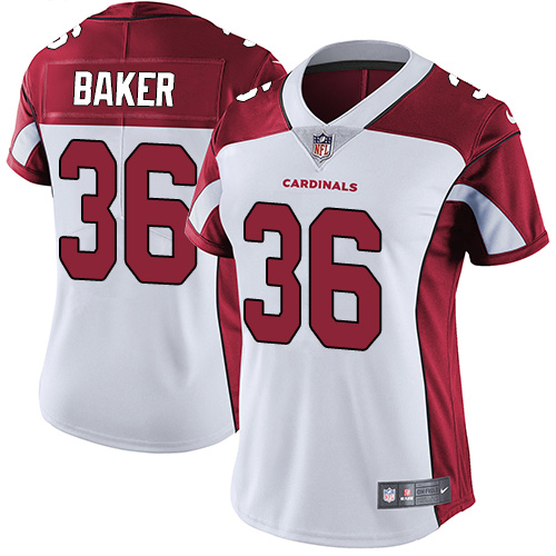 Nike Cardinals #36 Budda Baker White Women's Stitched NFL Vapor Untouchable Limited Jersey - Click Image to Close
