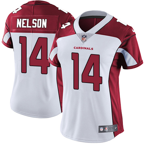 Nike Cardinals #14 J.J. Nelson White Women's Stitched NFL Vapor Untouchable Limited Jersey
