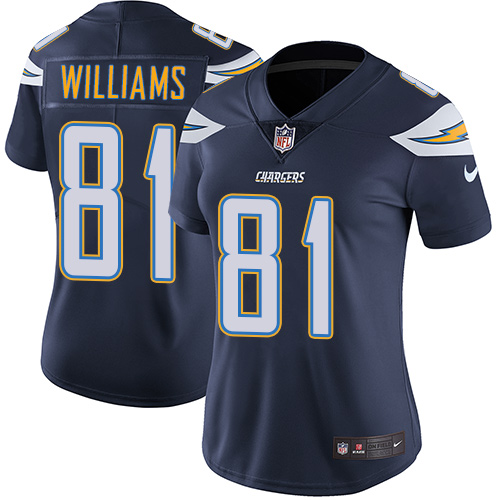 Nike Chargers #81 Mike Williams Navy Blue Team Color Women's Stitched NFL Vapor Untouchable Limited