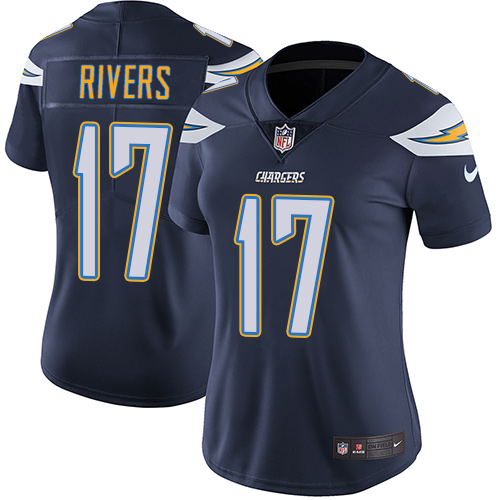 Nike Chargers #17 Philip Rivers Navy Blue Team Color Women's Stitched NFL Vapor Untouchable Limited