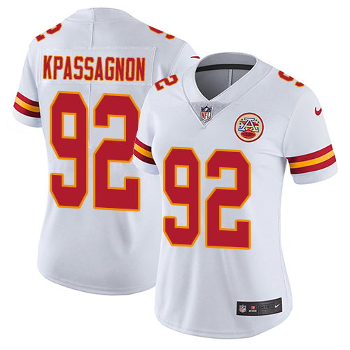 Nike Chiefs #92 Tanoh Kpassagnon White Women's Stitched NFL Vapor Untouchable Limited Jersey - Click Image to Close