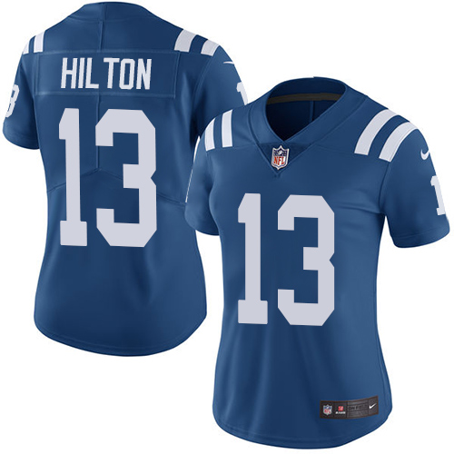 Nike Colts #13 T.Y. Hilton Royal Blue Team Color Women's Stitched NFL Vapor Untouchable Limited Jers