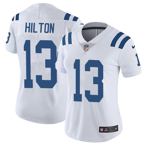 Nike Colts #13 T.Y. Hilton White Women's Stitched NFL Vapor Untouchable Limited Jersey - Click Image to Close