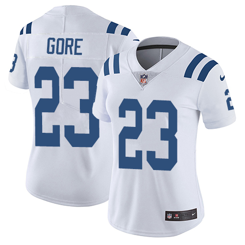 Nike Colts #23 Frank Gore White Women's Stitched NFL Vapor Untouchable Limited Jersey