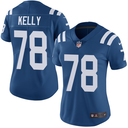 Nike Colts #78 Ryan Kelly Royal Blue Team Color Women's Stitched NFL Vapor Untouchable Limited Jerse