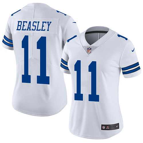 Nike Cowboys #11 Cole Beasley White Women's Stitched NFL Vapor Untouchable Limited Jersey