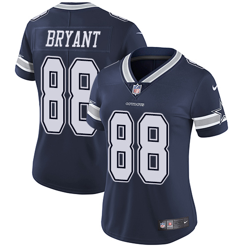 Nike Cowboys #88 Dez Bryant Navy Blue Team Color Women's Stitched NFL Vapor Untouchable Limited Jers