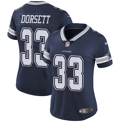Nike Cowboys #33 Tony Dorsett Navy Blue Team Color Women's Stitched NFL Vapor Untouchable Limited Je
