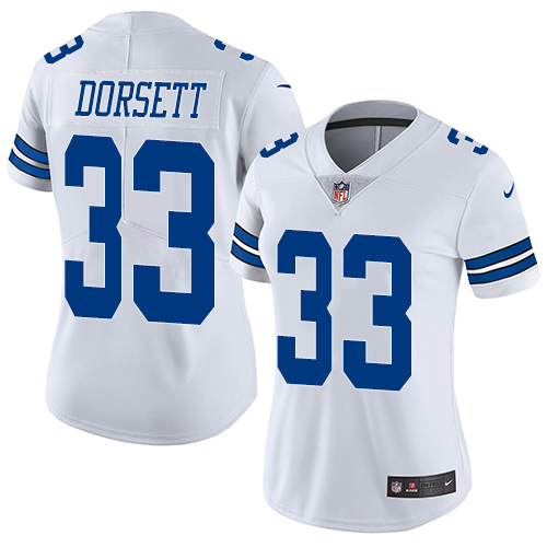 Nike Cowboys #33 Tony Dorsett White Women's Stitched NFL Vapor Untouchable Limited Jersey - Click Image to Close