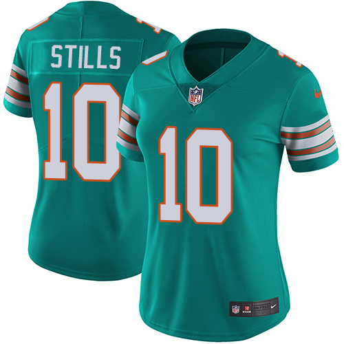 Nike Dolphins #10 Kenny Stills Aqua Green Alternate Women's Stitched NFL Vapor Untouchable Limited J