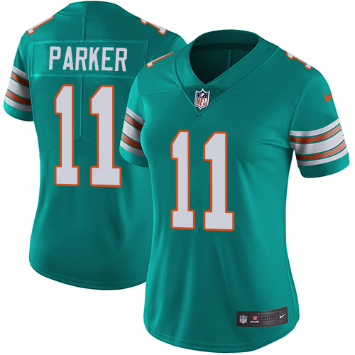 Nike Dolphins #11 DeVante Parker Aqua Green Alternate Women's Stitched NFL Vapor Untouchable Limited