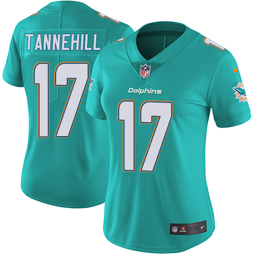 Nike Dolphins #17 Ryan Tannehill Aqua Green Team Color Women's Stitched NFL Vapor Untouchable Limite