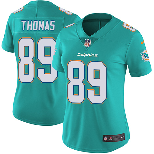 Nike Dolphins #89 Julius Thomas Aqua Green Team Color Women's Stitched NFL Vapor Untouchable Limited