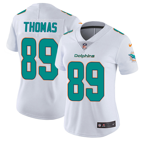 Nike Dolphins #89 Julius Thomas White Women's Stitched NFL Vapor Untouchable Limited Jersey - Click Image to Close