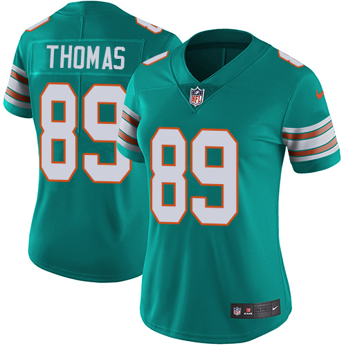 Nike Dolphins #89 Julius Thomas Aqua Green Alternate Women's Stitched NFL Vapor Untouchable Limited