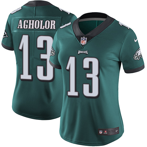 Nike Eagles #13 Nelson Agholor Midnight Green Team Color Women's Stitched NFL Vapor Untouchable Limi