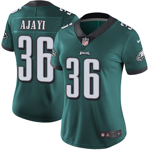 Nike Eagles #36 Jay Ajayi Midnight Green Team Color Women's Stitched NFL Vapor Untouchable Limited J