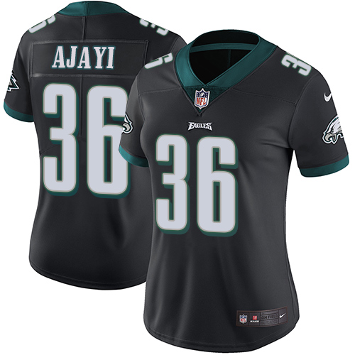 Nike Eagles #36 Jay Ajayi Black Alternate Women's Stitched NFL Vapor Untouchable Limited Jersey