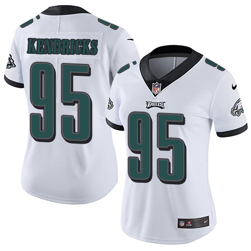 Nike Eagles #95 Mychal Kendricks White Women's Stitched NFL Vapor Untouchable Limited Jersey