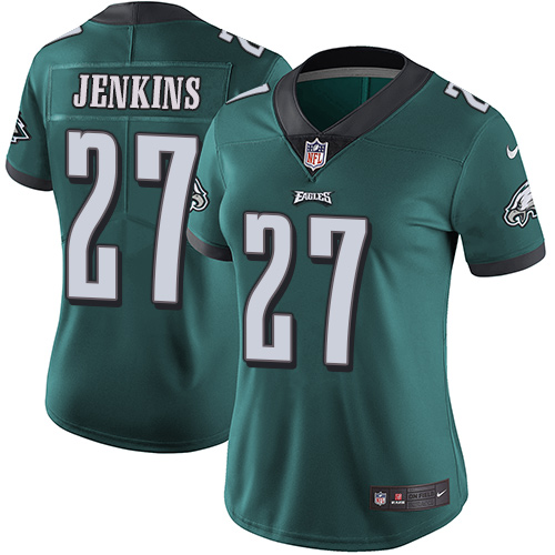 Nike Eagles #27 Malcolm Jenkins Midnight Green Team Color Women's Stitched NFL Vapor Untouchable Lim