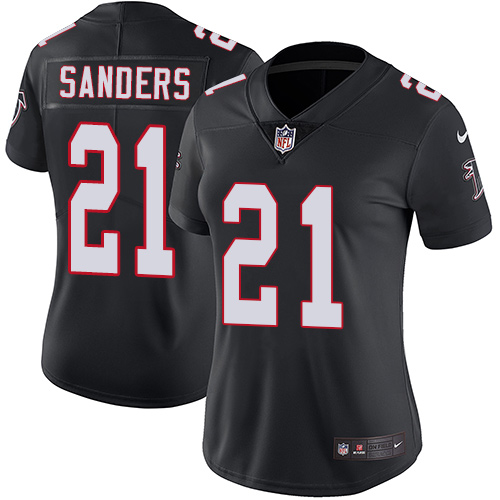 Nike Falcons #21 Deion Sanders Black Alternate Women's Stitched NFL Vapor Untouchable Limited Jersey