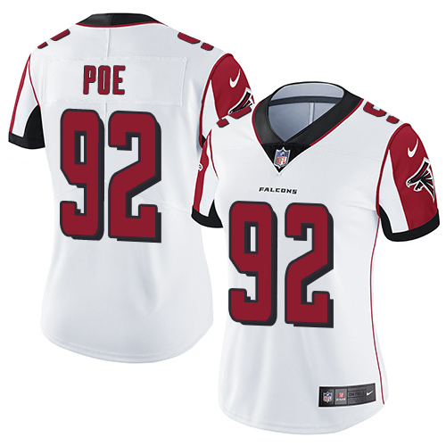 Nike Falcons #92 Dontari Poe White Women's Stitched NFL Vapor Untouchable Limited Jersey - Click Image to Close