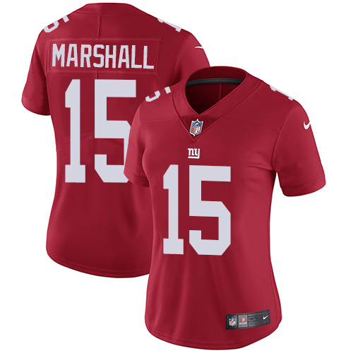 Nike Giants #15 Brandon Marshall Red Alternate Women's Stitched NFL Vapor Untouchable Limited Jersey