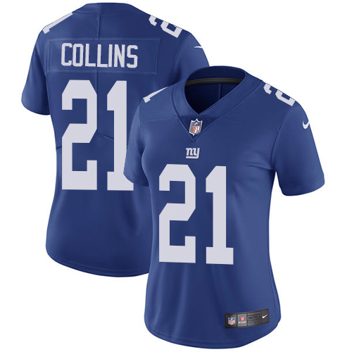 Nike Giants #21 Landon Collins Royal Blue Team Color Women's Stitched NFL Vapor Untouchable Limited